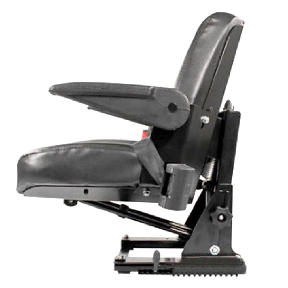 Black Vinyl Seat Assembly w/ Suspension Fits Kubota Replaces 3A011-85010