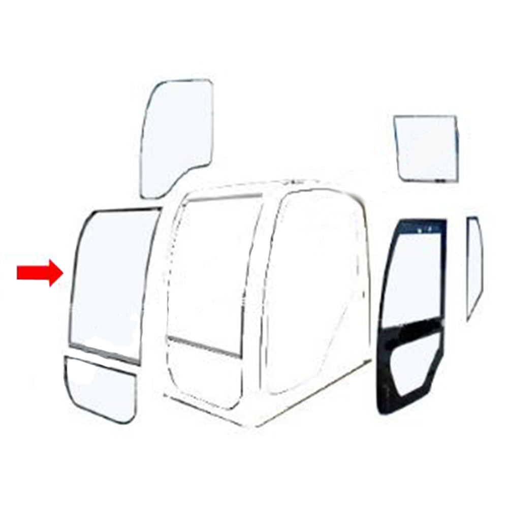 YT02C01156P1 Front Upper Windshield Glass For Kobelco Excavator