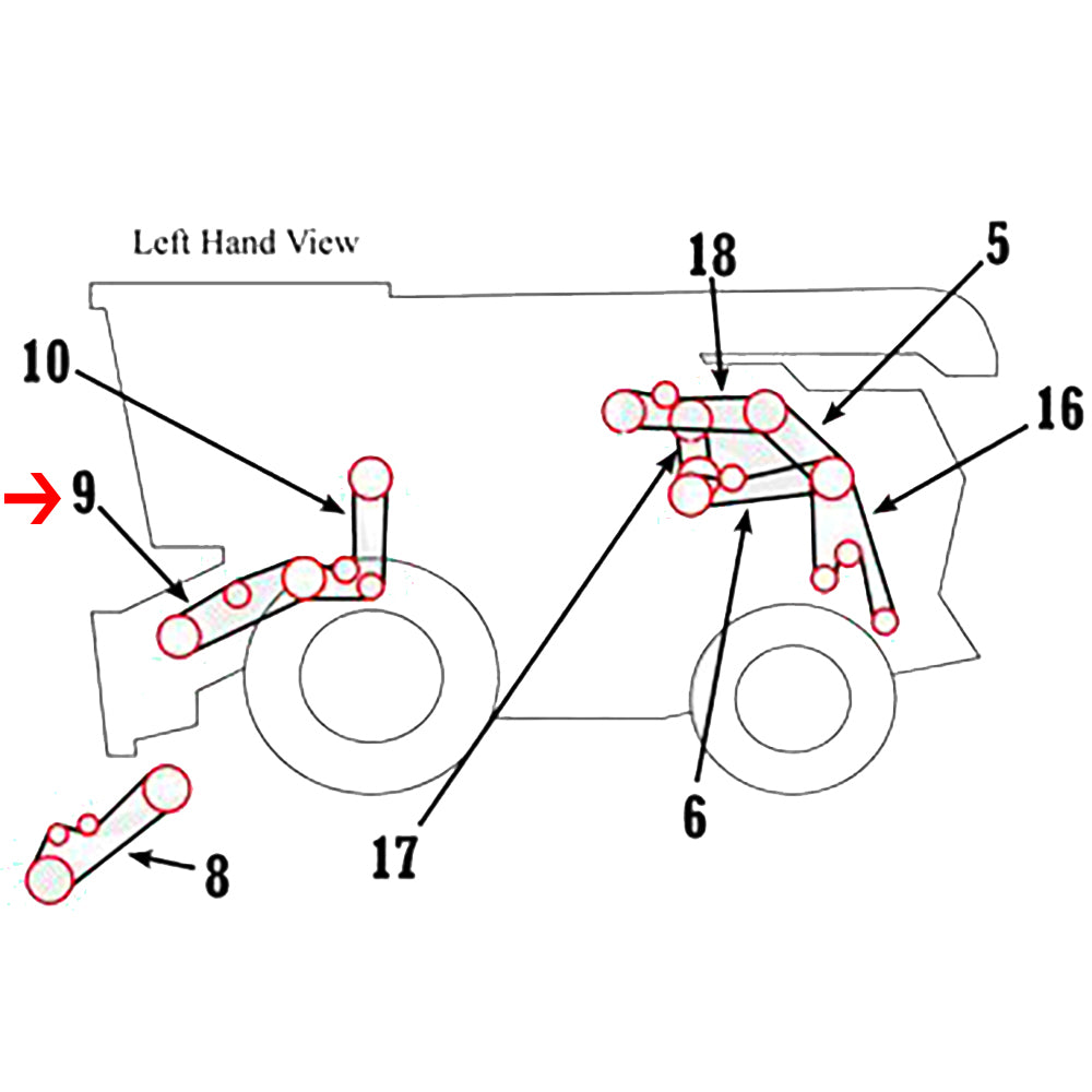 H218726 Feederhouse V-Belt Fits John Deere 9670 9770 9860 9560