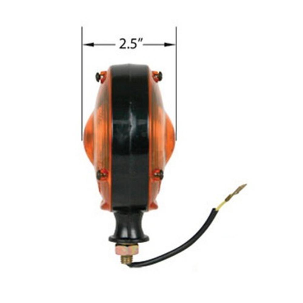 Amber Safety WARNING LIGHT 1 PAIR 12V 12 Volt for Tractor PLASTIC BODY & LENS