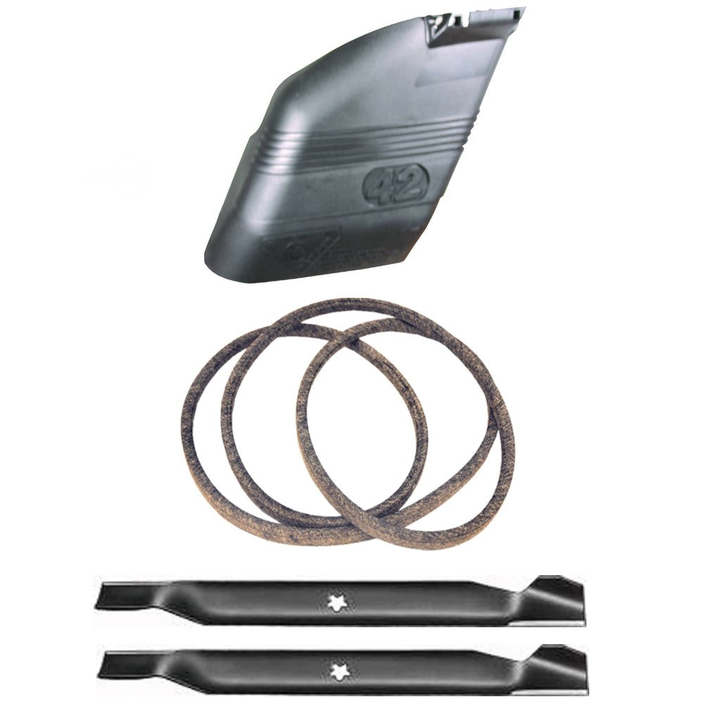 Deck Blades Belt Deflector Combo Fits Craftsman 42