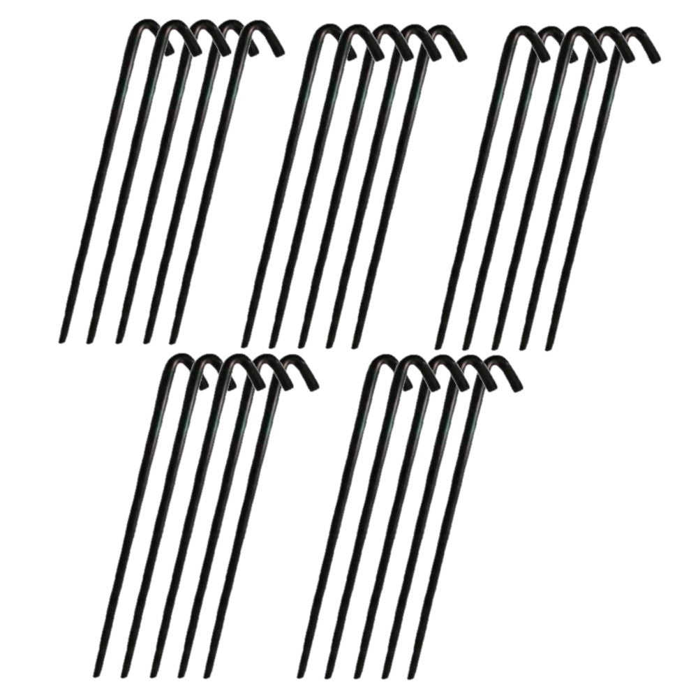 tarp pegs Heavy Duty J Hook Steel Stakes 10" Tarp Inflatable Tent Canopy Anchor Pegs