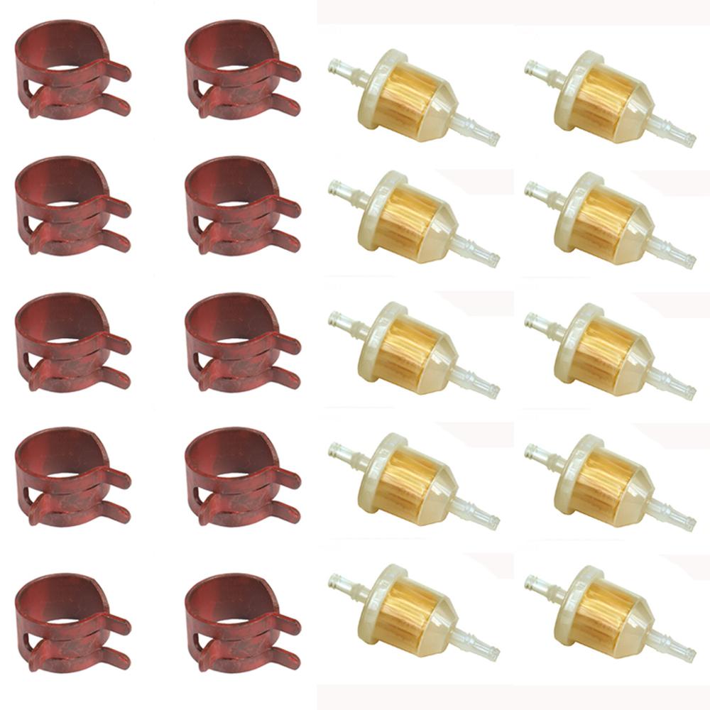 Filter and Hose Clamp 10 Pack Fits Ford/New Holland Replaces 101001