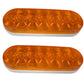Qty 2: 6" Oval Orange LED Light Fits Caterpillar Replaces 1-019-03-300