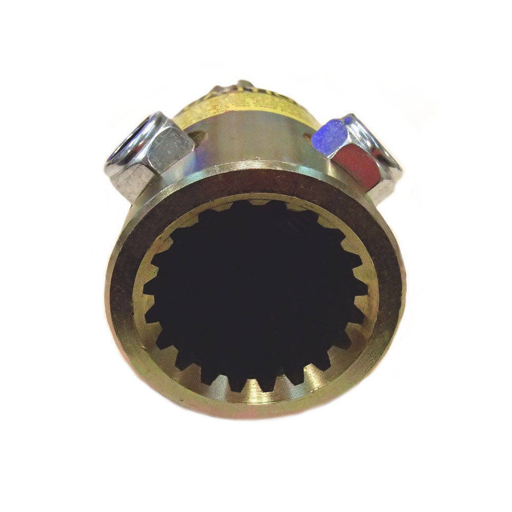 PTO Spline Adaptor, 1-3/8 x 6 male x 1-3/4 x 20 Female w/ set screw lock, New