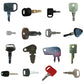 16-Piece Heavy Equipment/Construction Ignition Key Set For Most Makes & Models