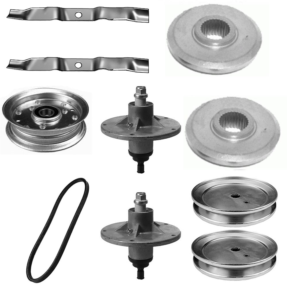 42" Deck Rebuild Kit Fits Murray Riders Spindle Blades Belt Pulleys Adapters