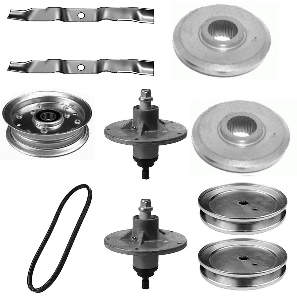 New 42" Deck Rebuild Kit Fits Murray Riders Spindle Blades Belt Pulleys