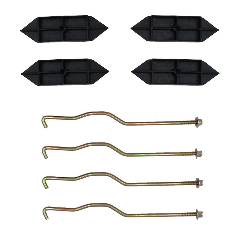 (4 Pk) Battery Hold Down Plates w/Rods 102534001 Fits Club Car Electric 48V Only