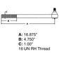 1028514M91 LH Thread Tie Rod Fits Massey Ferguson Tractor Models 30 31 3165