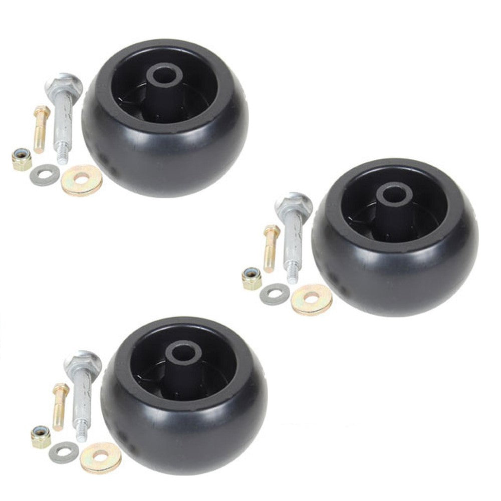Set Of 3 Anti Scalp Roller Wheel w/ Hardware Fits Exmark 103-8415  116-9981
