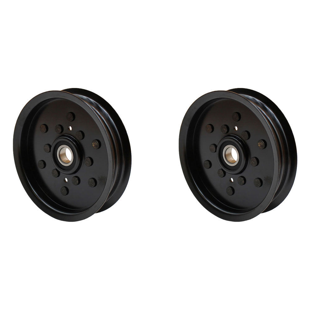 QTY 2: Flat Idler Pulleys Fits Hustler Replaces 781856