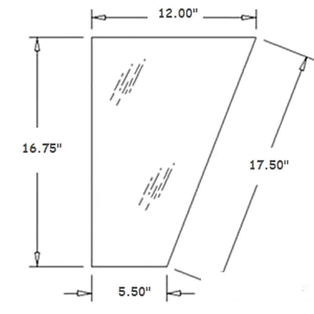 Cab Glass RH 107234A1 Fits Case 580L 580L II 580SK 580SL 580SL II 590 590SL