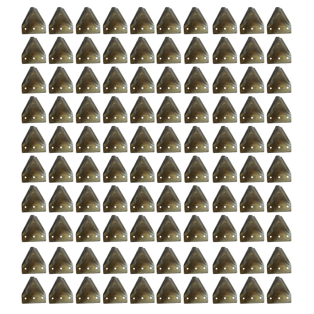 Qty 100: Grain Head Sickle Section Tooth Fits Ford/New Holland Replaces 112074A1