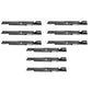 (9) Notched High Lift Blades Fits Exmark 103-6403 103-64035 Fits Rotary 11224