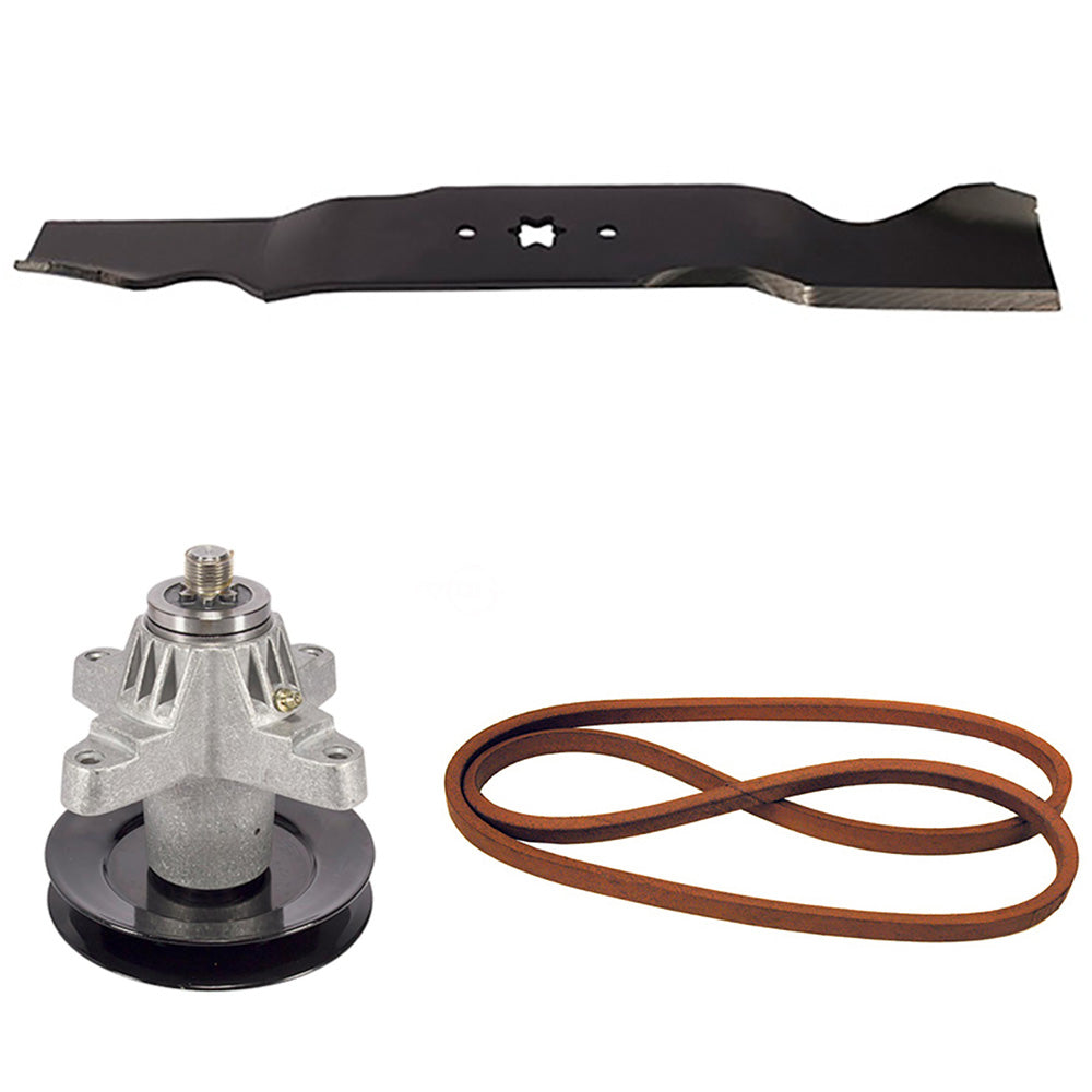 Deck Rebuild Kit w/ Spindles, Blades, & Belt Fits Craftsman Replaces 197242