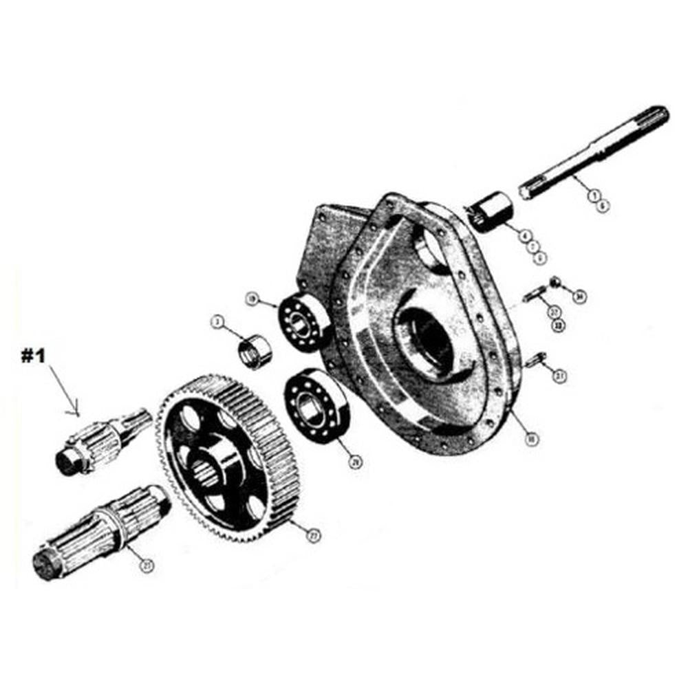 11832 Final Drive Pinion Shaft Fits Case Dozer 310 310B 310C 310D