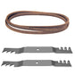 Mower Deck Belt and Toothed Mulching Blades Fits Toro Replaces 106-224703