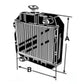Radiator w/ Cap 122250-44501 for Yanmar 2500 3000 3110 Y3110 Fits JD 900 850 CH1