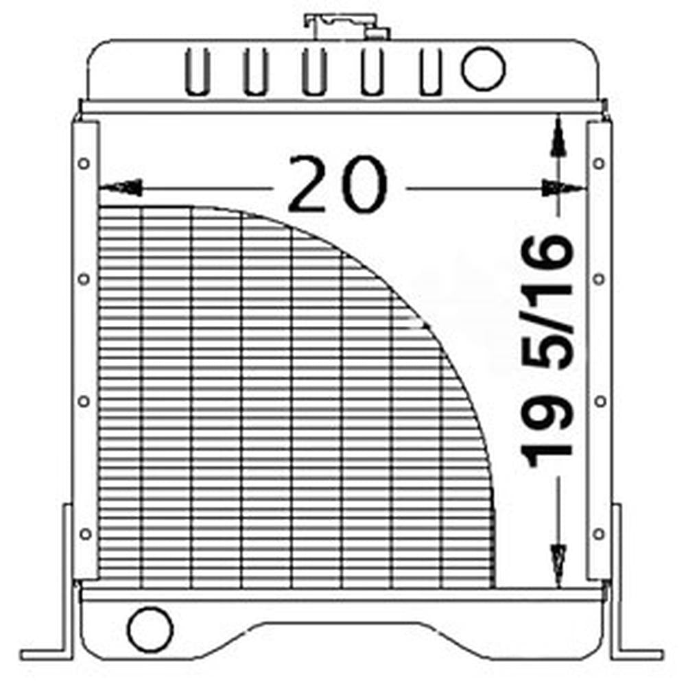 126522A1 Radiator Skid Loader 1838B with Diesel Motor Fits Case