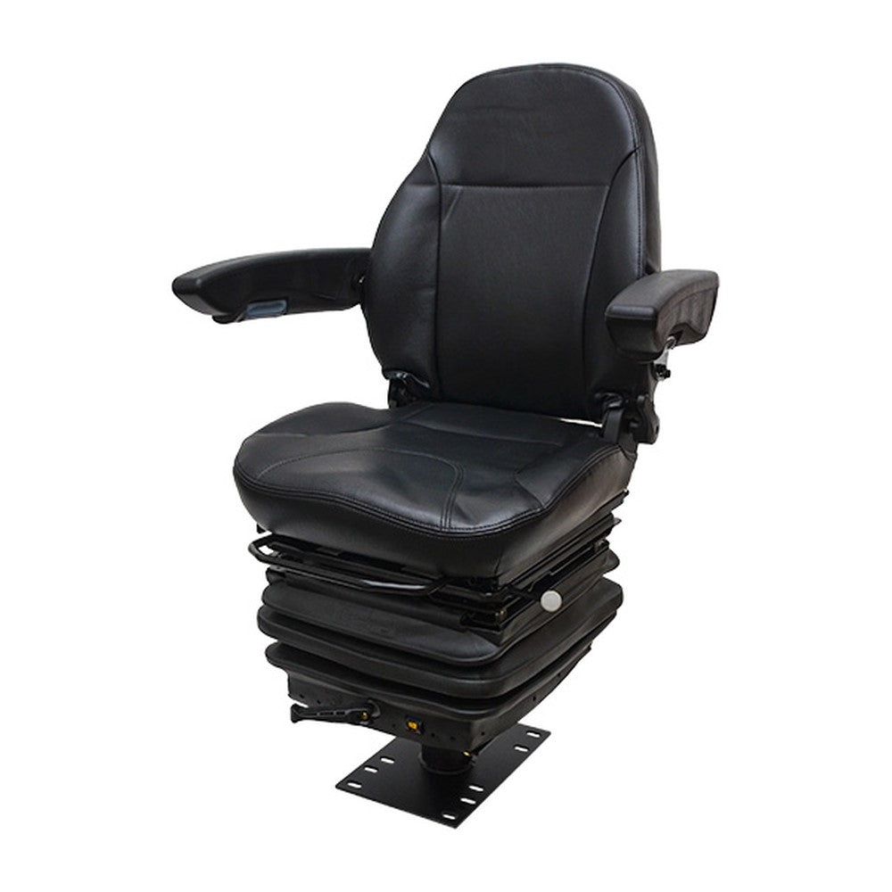 130-5565-E Economy Vinyl Suspension Seat Assembly w/ Armrests Fits CAT 426C 428C