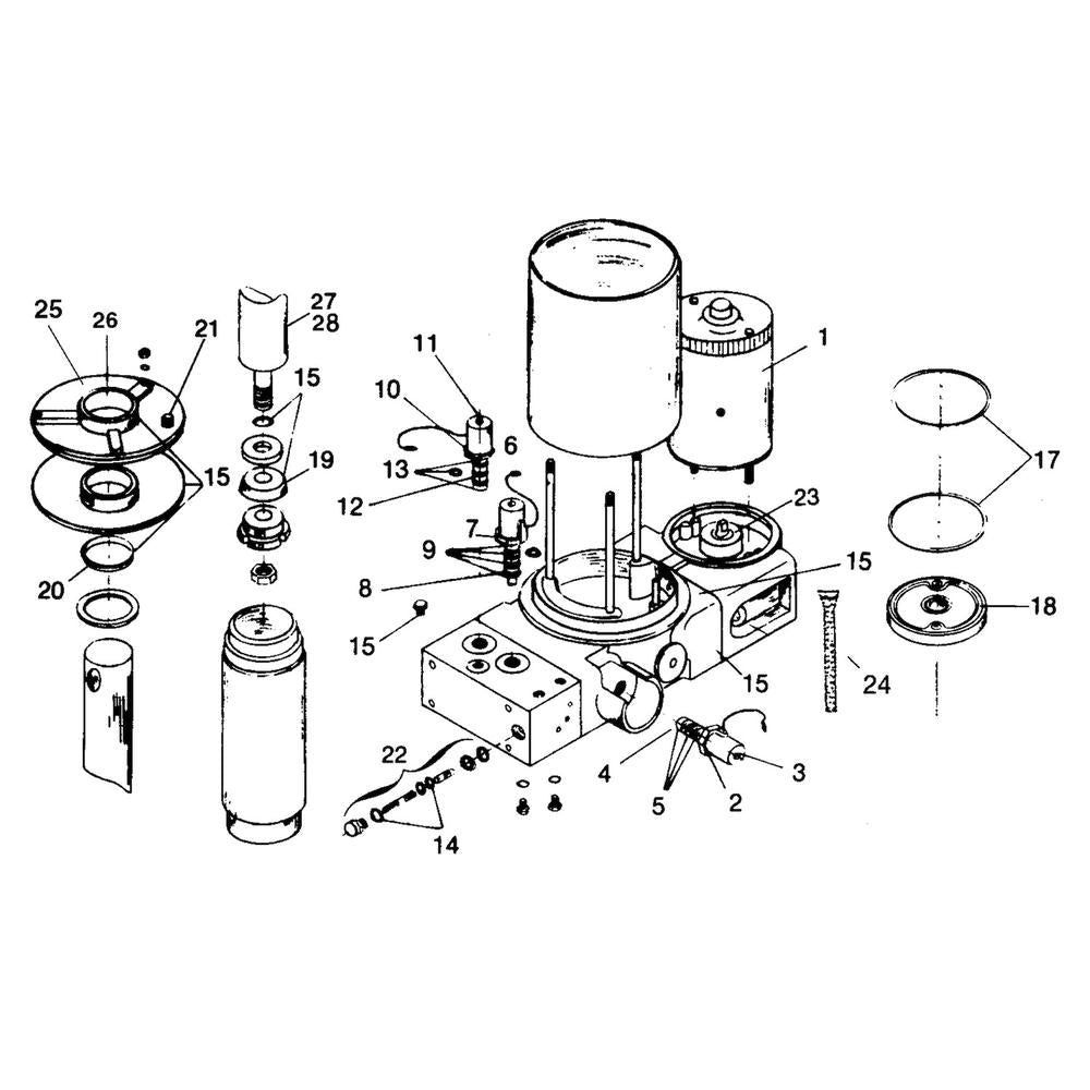 1306186 -Cylinder Cover and Seal Assembly similar to  Meyer OEM: 15194