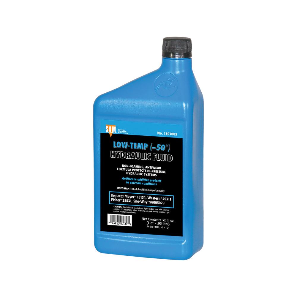 Low-Temperature Blue Hydraulic Fluid Fits MEYER Replaces 1307005