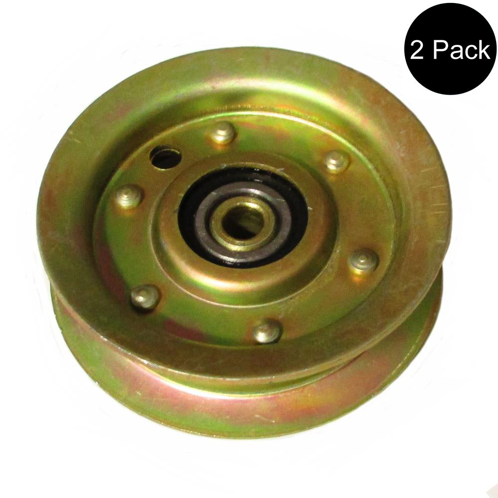 2 Flat Idler Pulleys 131494 42" Fits Poulan Fits Craftsman Fits AYP 173438