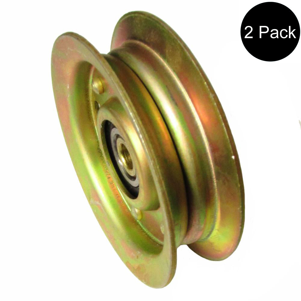 (Pack of 2) Flat Idler Pulley for AYP 532173438, 532104360, 532131494, 918131494