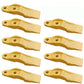 Set of 9 Bucket Uni-Teeth with Hardware Fits Caterpillar Replaces 132-4720