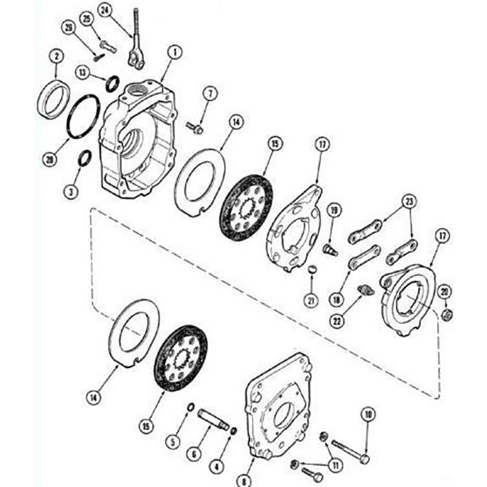 1342285C1 Differential Metallic Brake Disc Fits Case Backhoe 580SE 580E 580K