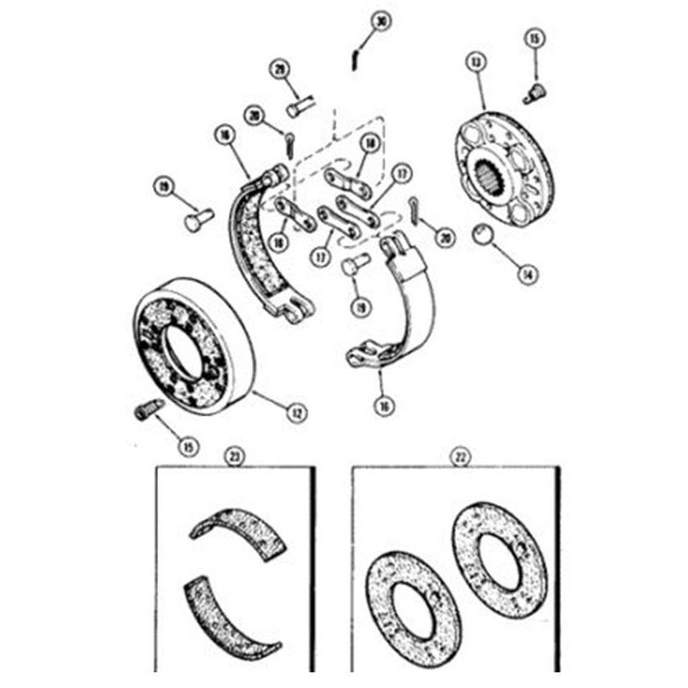 Brake Lining Kit Fits Case Replaces A41552