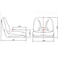 145000BK New Aftermarket Replacement Seat Black VInyl Waterproof High Back