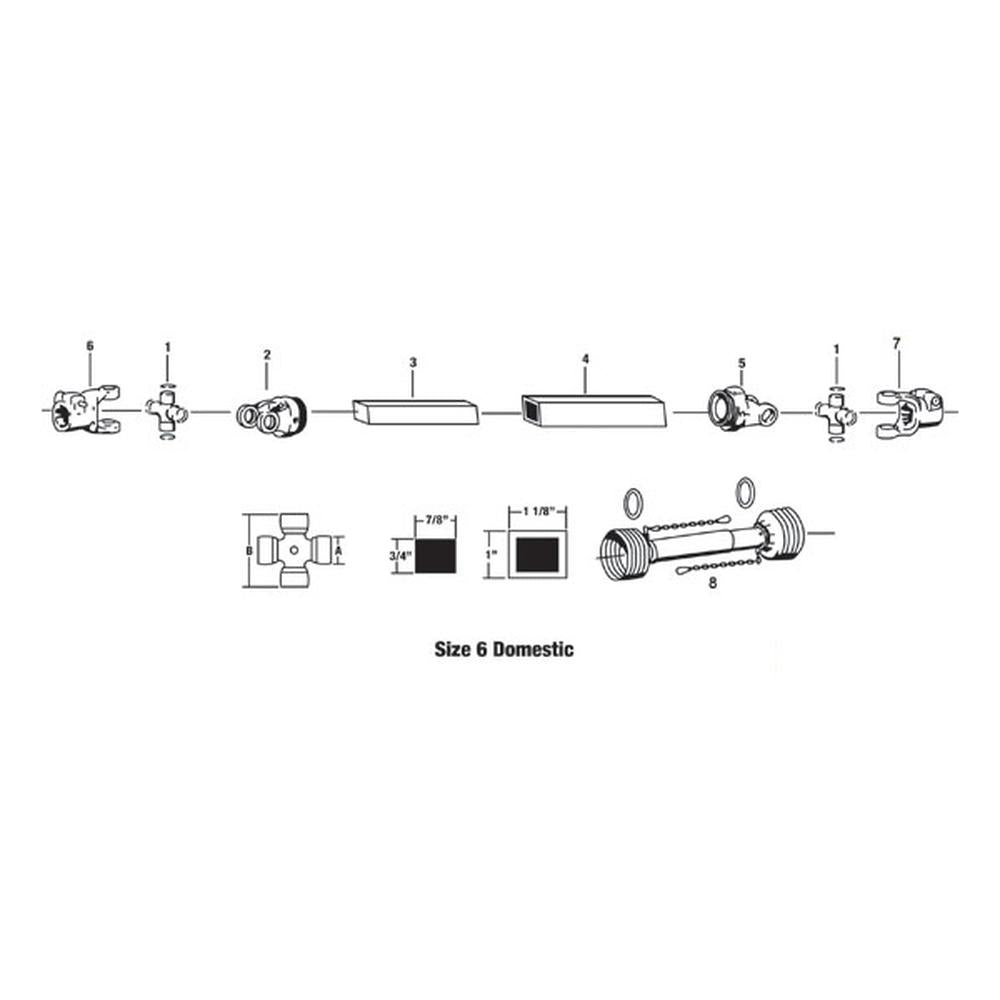 Steering Shaft Cross and Bearing (U-Joint) Fits Minneapolis Moline