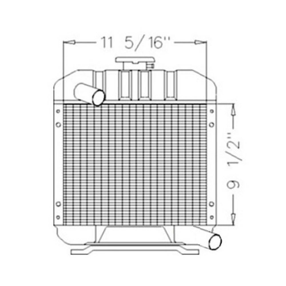 15262-72060 1526272060 Radiator Fits Kubota Compact Tractor Models B5100