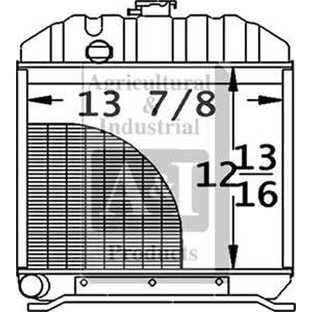 Radiator Fits Kubota Replaces 15201-72060