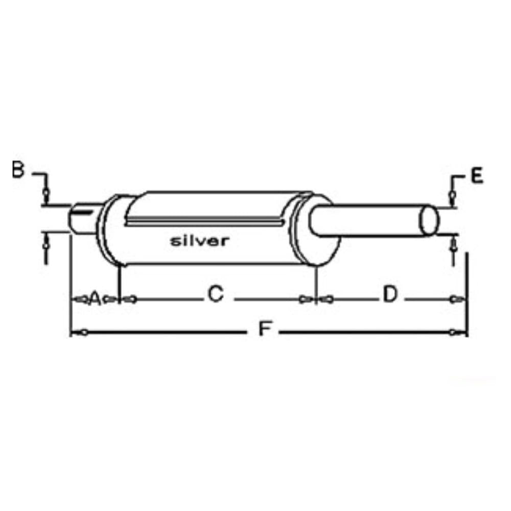 104764A 155980A Muffler fits Oliver Tractor 1650 1750 1800 1850 1855 1755 1655