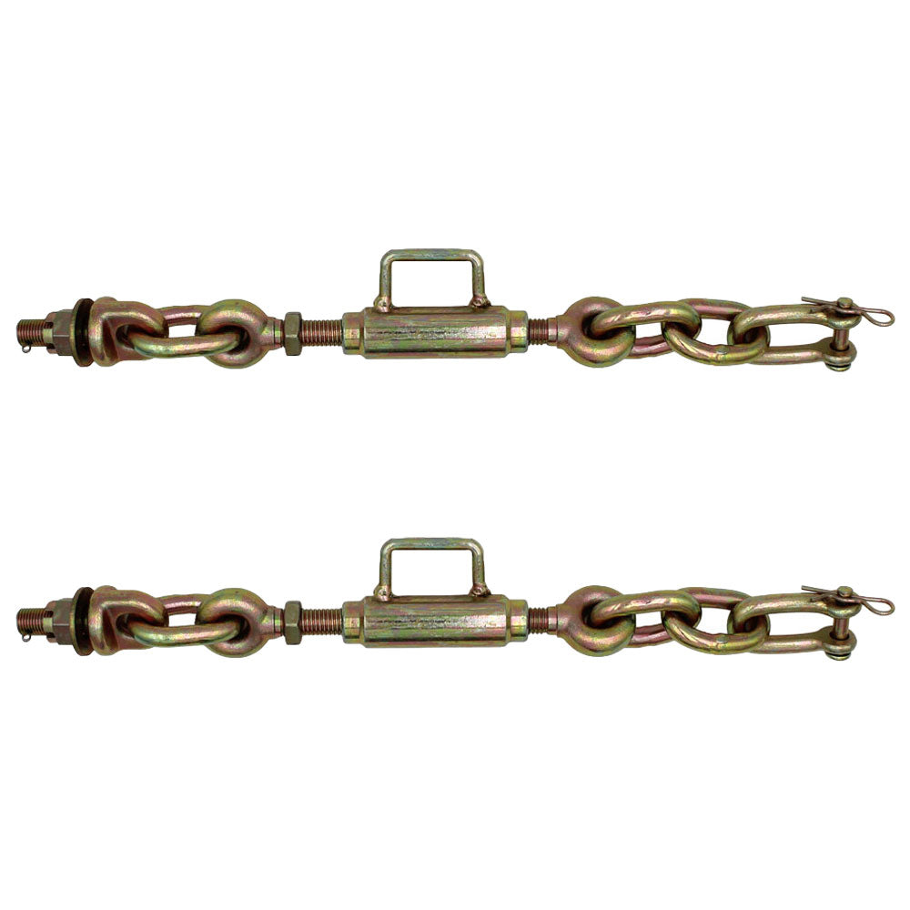 Two Universal 3 Point Hitch Chain Stabilizer Sway Check Chain 11.75" to 13.5"