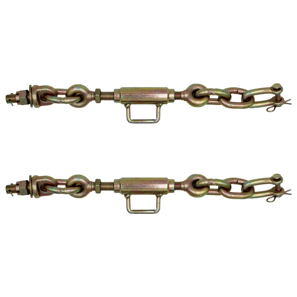 Two Universal 3 Point Hitch Chain Stabilizer Sway Check Chain 11.75" to 13.5"