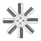 8 Blade Plastic Fan Fits Massey Ferguson 275 285 Models 160895M1