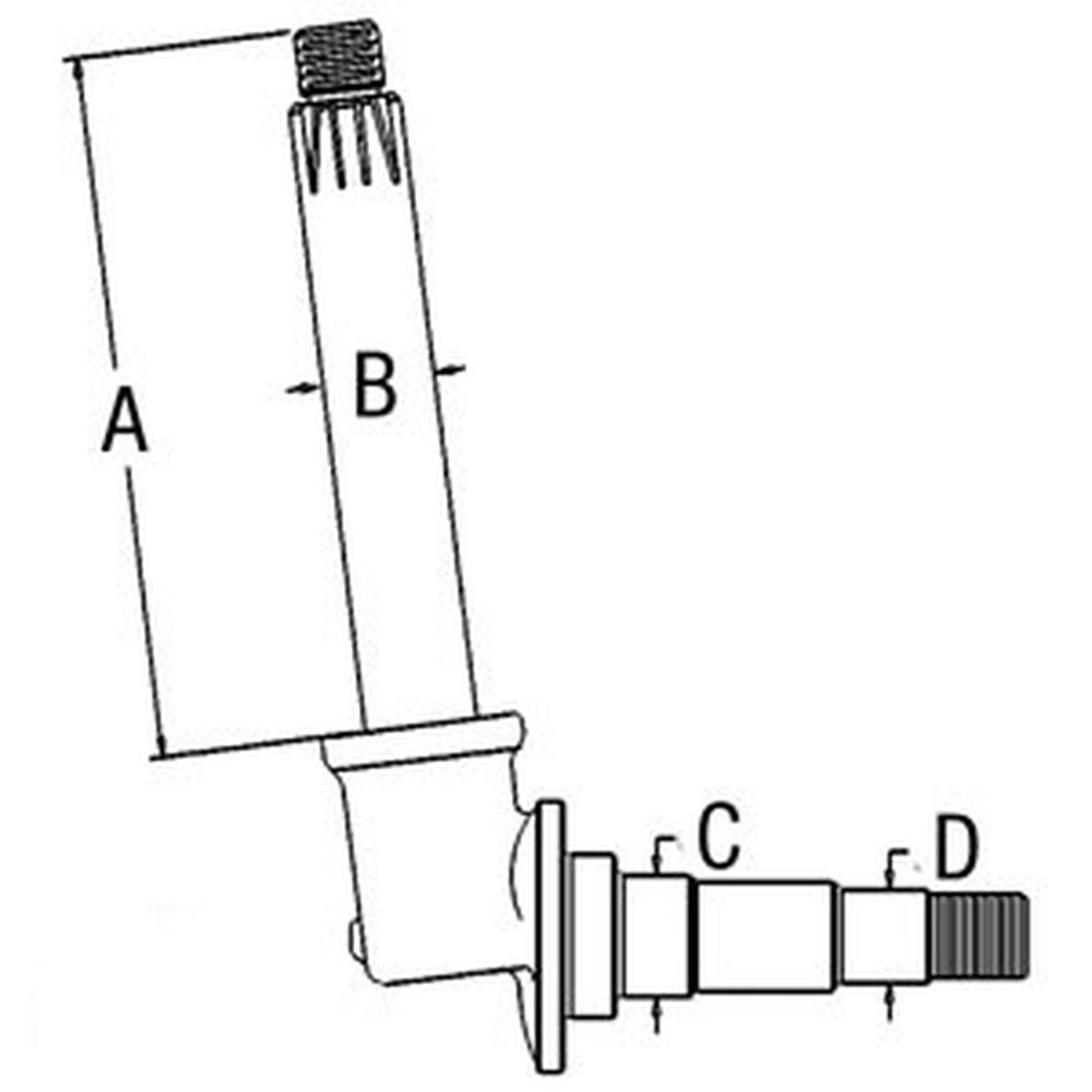 161340A Spindle Right or Left Hand for Oilver 1550 1555 1655 1750 ++ Tractors