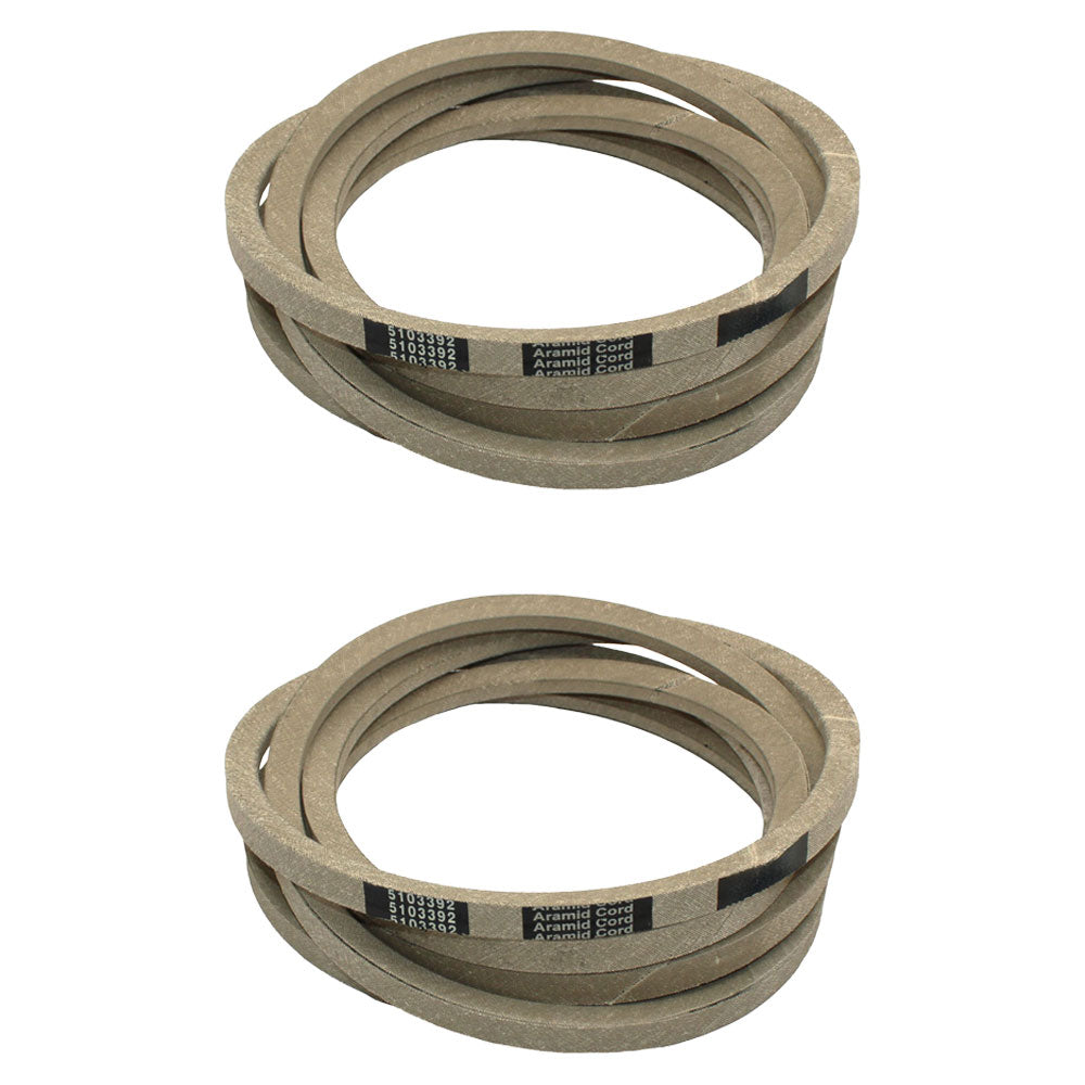(2) Deck Belts Fits Rotary 16168 Fits Ferris 5103392 Fits Snapper 5/8" x 147.40"