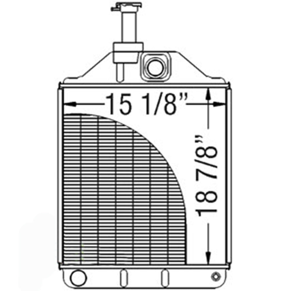 1669650M94 New Radiator Fits Massey Ferguson 260 270 283 290+
