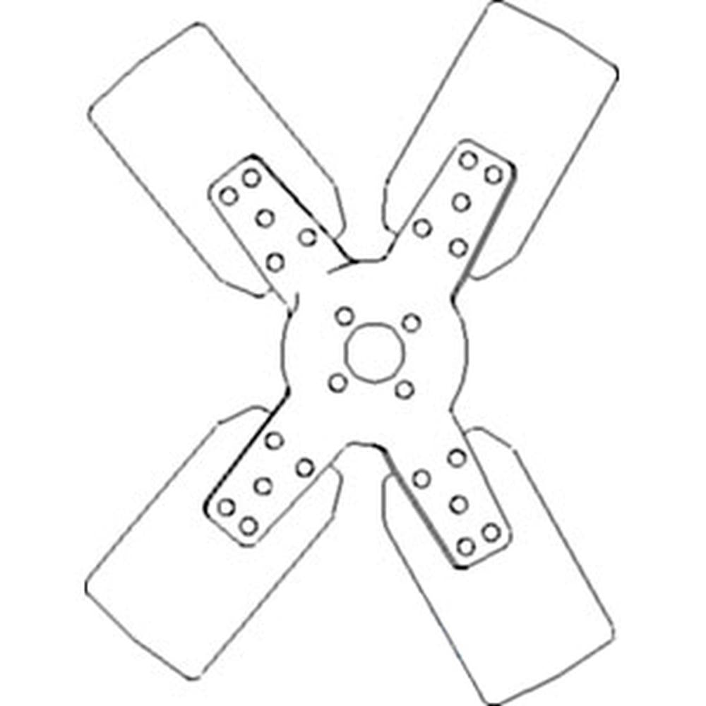 1695933M1 4-Blade Fan Fits Massey Ferguson 365 375 383 390 4225 4235