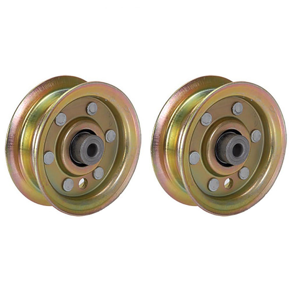 Qty 2: Flat Idler Pulley Fits Craftsman Replaces 165888