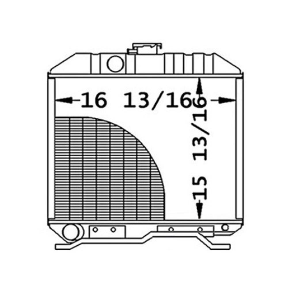 Radiator 17355-72060 Fits Kubota L2850 L3250