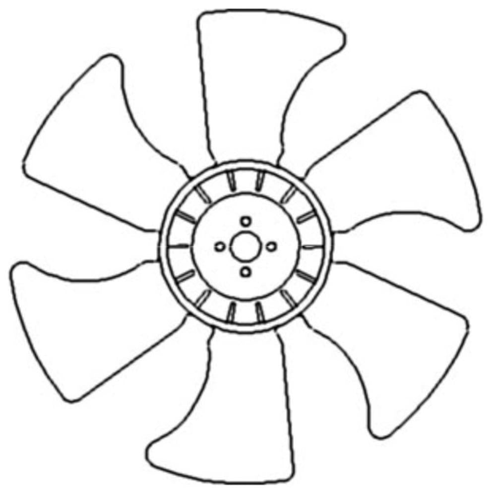 6 Blade Fan Fits Kubota Replaces 17362-74110