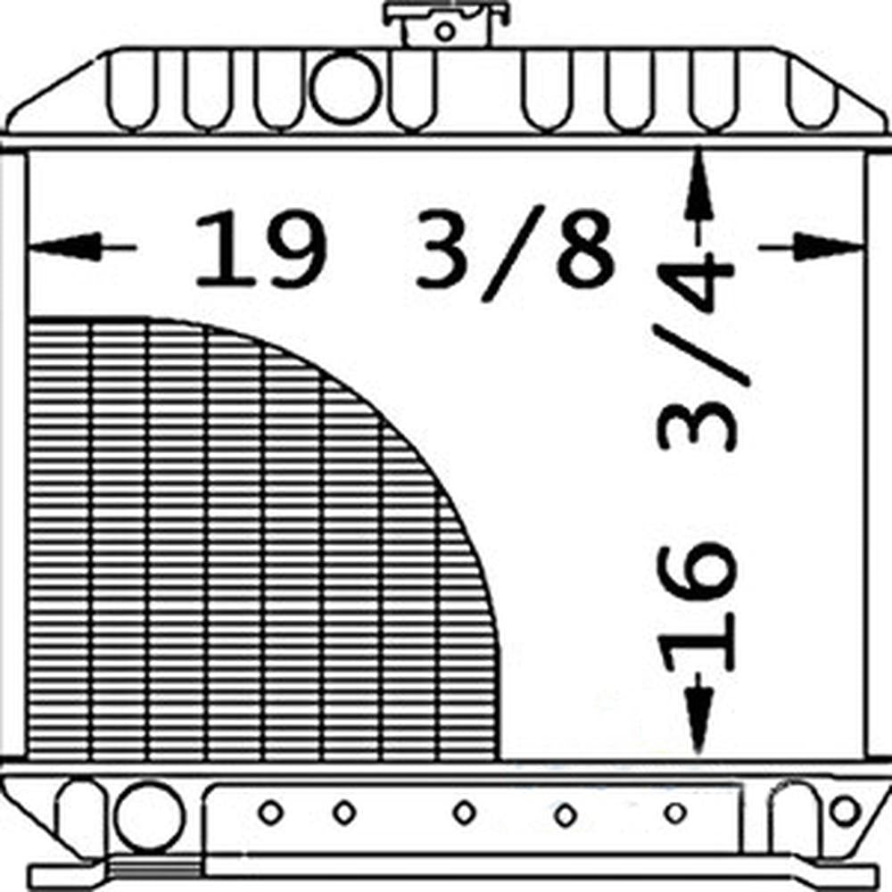 Radiator Fits Kubota L3350 L4350 L4150 L3750 17365-72060 17381-72060