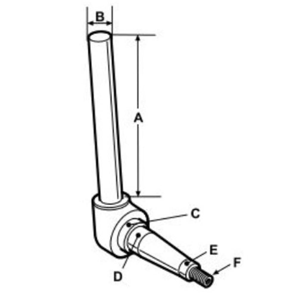 Left Hand Spindle Fits Massey Ferguson Replaces 182560H92