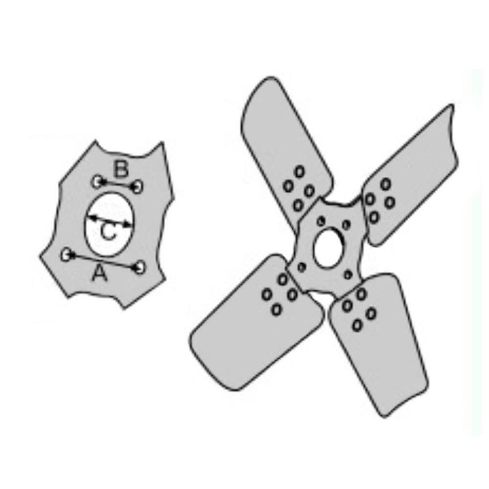 186819M91 Fan Blade Fits Massey Ferguson 35, 50, 202, 203, 204, 205